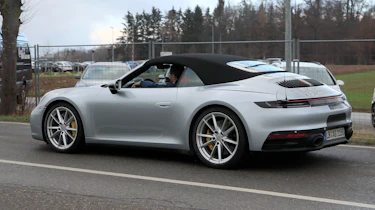 Porsche 911 Cabrio spy - rear quarter