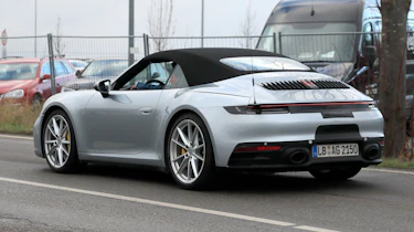 Porsche 911 Cabrio spy - rear quarter
