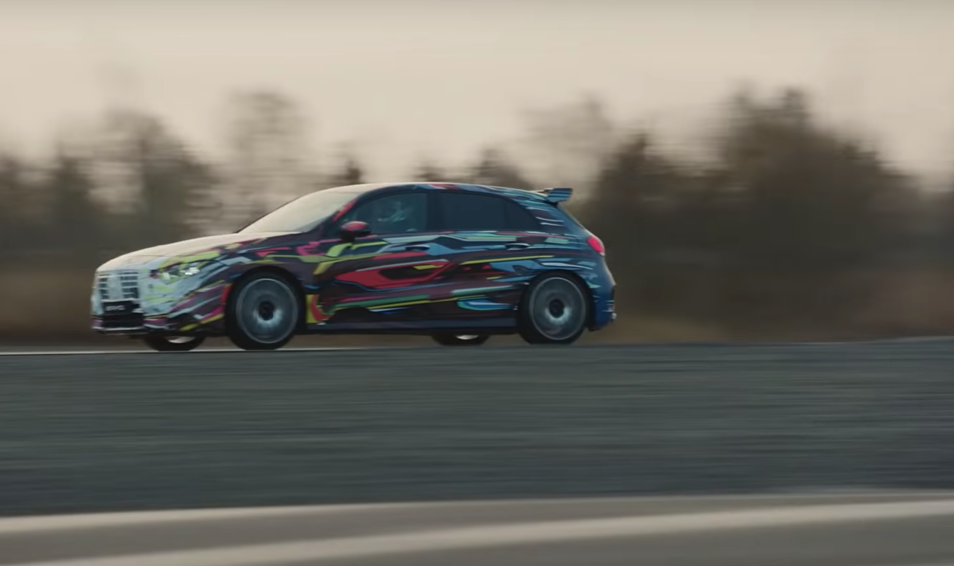 Mercedes-AMG a45 spy shots video 