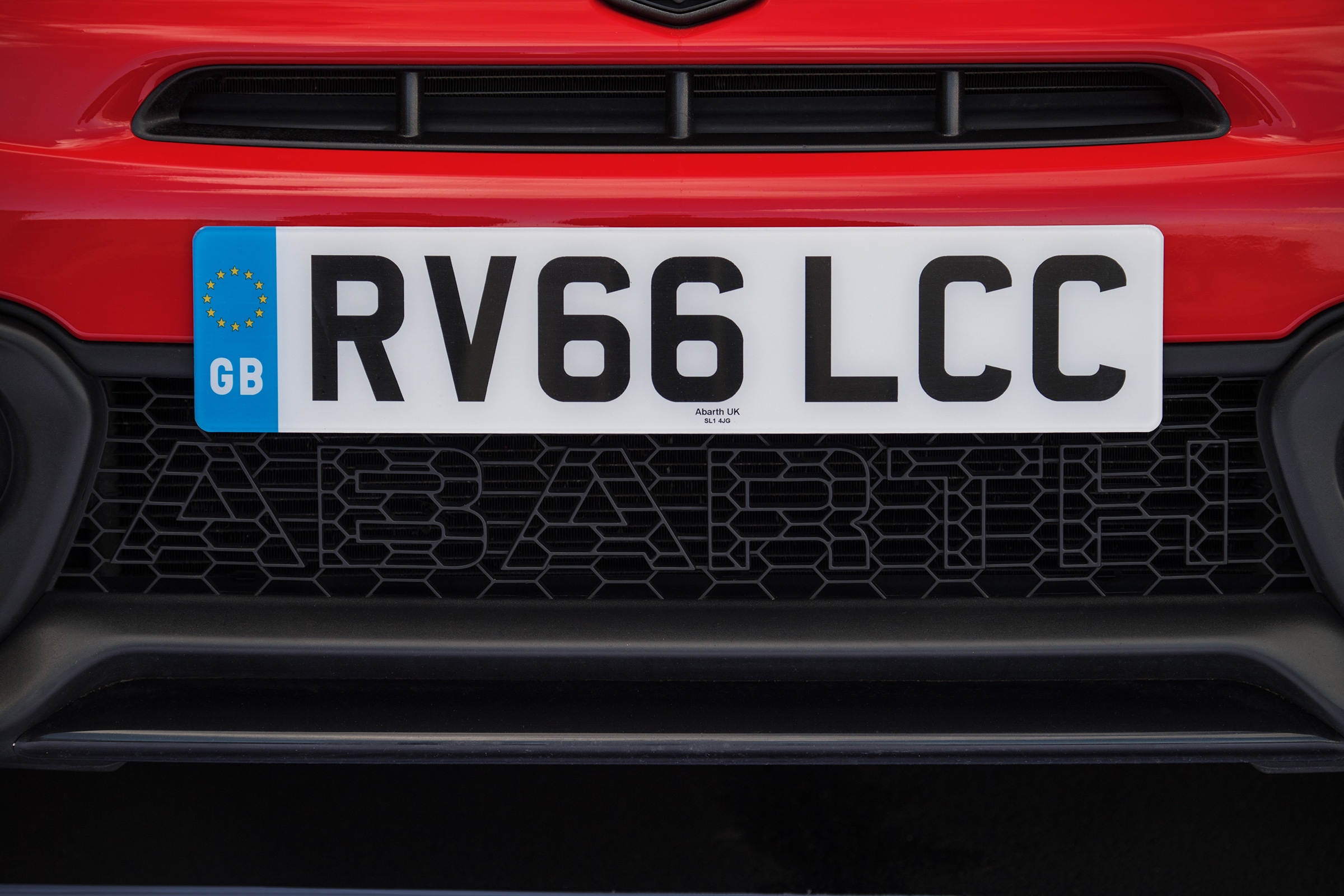 Abarth 595 number plate 
