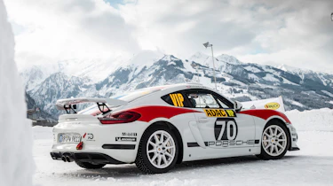 Porsche Cayman GT4 Rallye - rear quarter