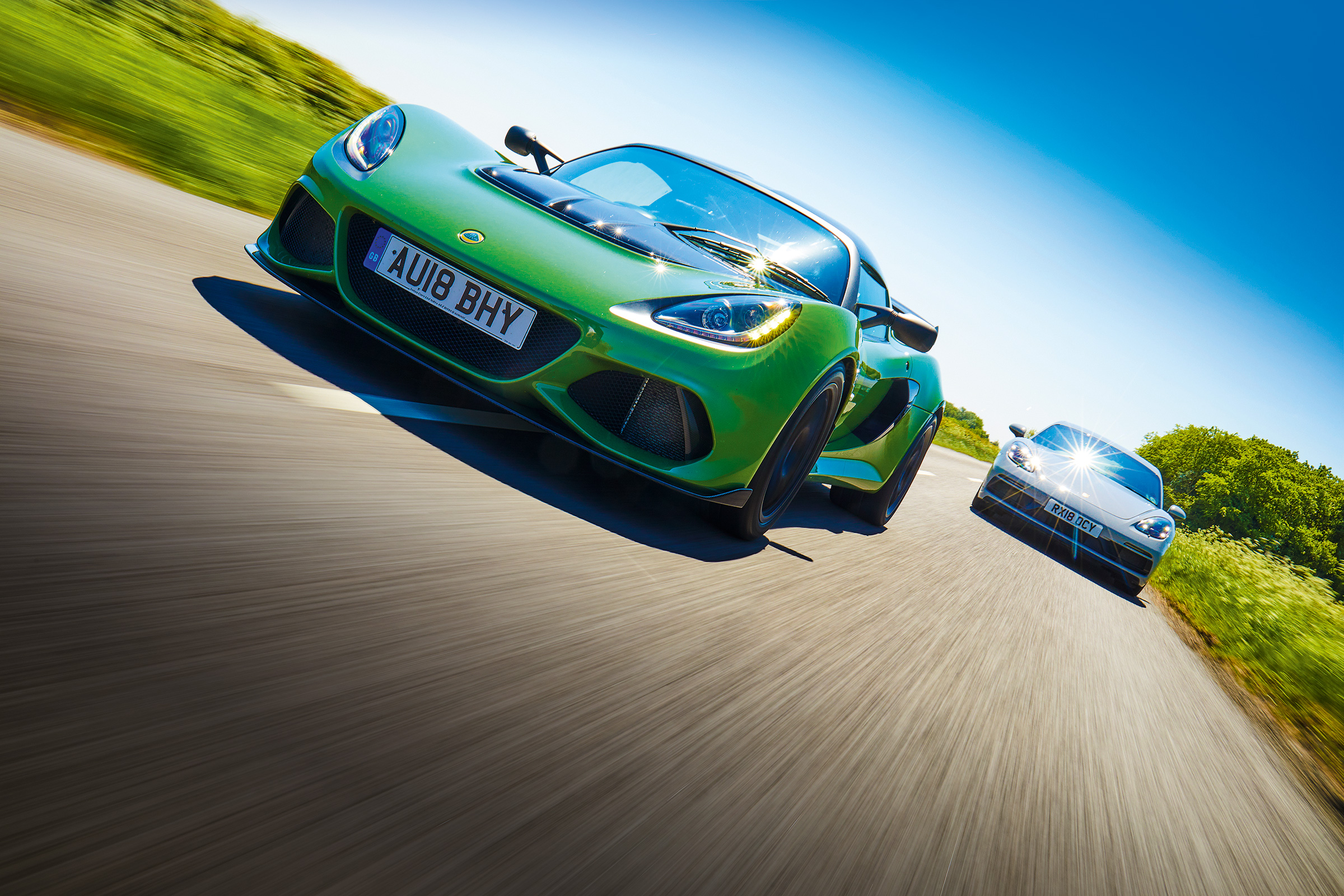 Porsche Cayman GTS vs Lotus Exige Sport 410