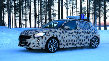 Peugeot 208 spied - side
