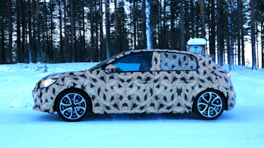 Peugeot 208 spied - side