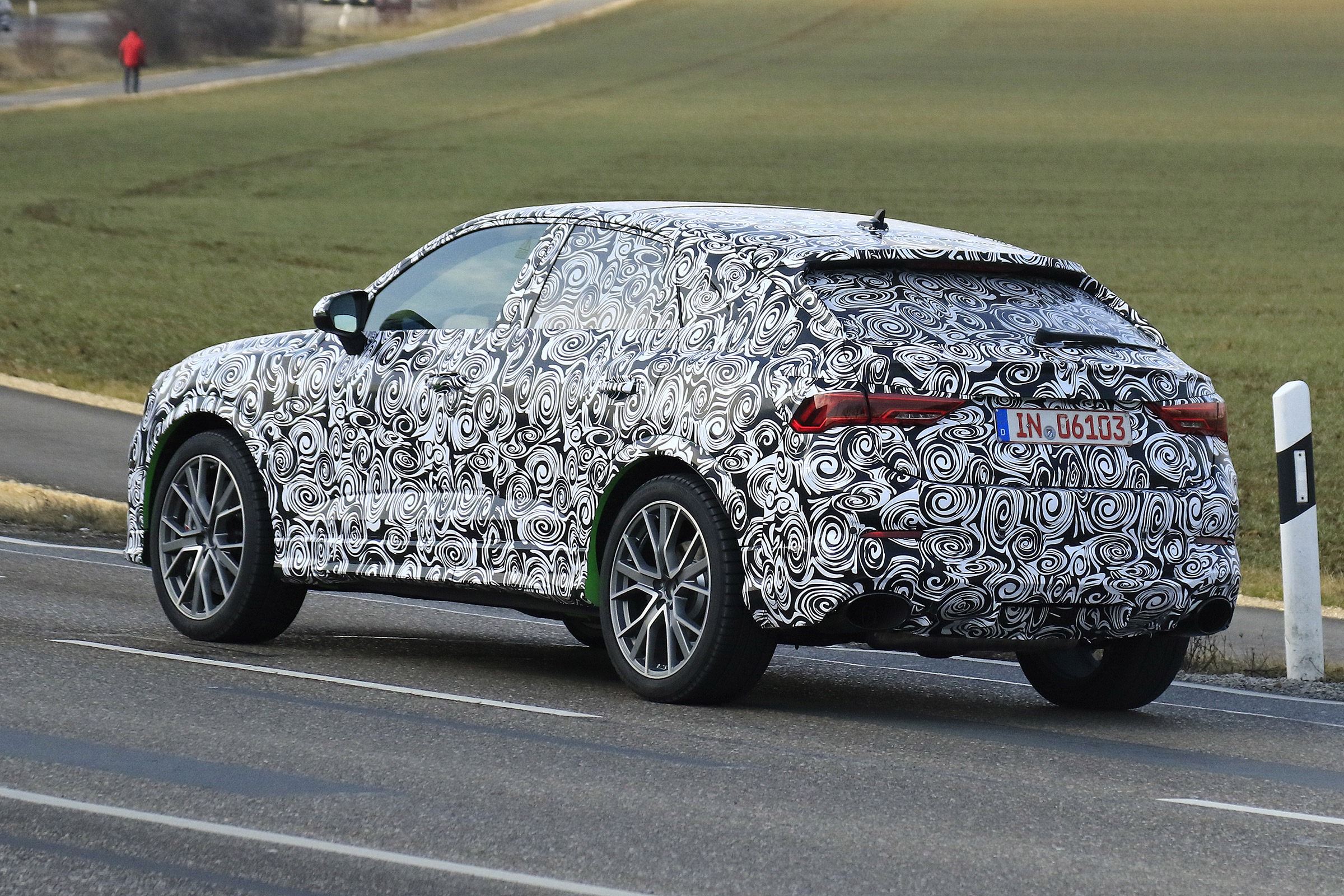 Audi RS Q3 Sportback spy - rear quarter