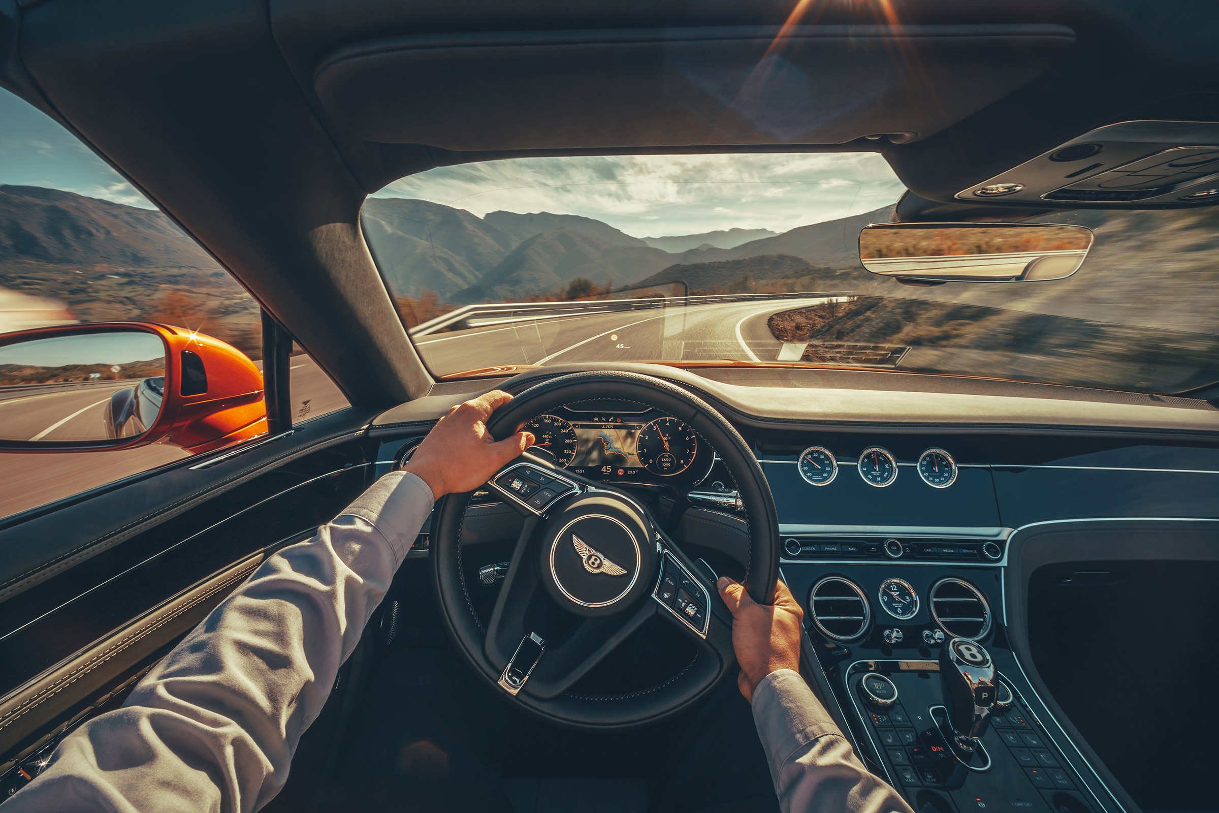 Bentley Continental GT Convertible drive - interior