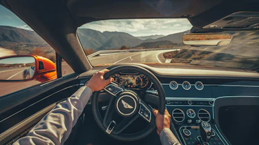 Bentley Continental GT Convertible drive - interior