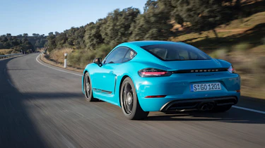 Porsche 718 Cayman T review - rear quarter