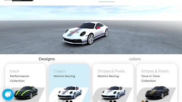 Porsche-approved online livery design service