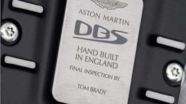 Aston Martin DBS Superleggera Volante engine badge