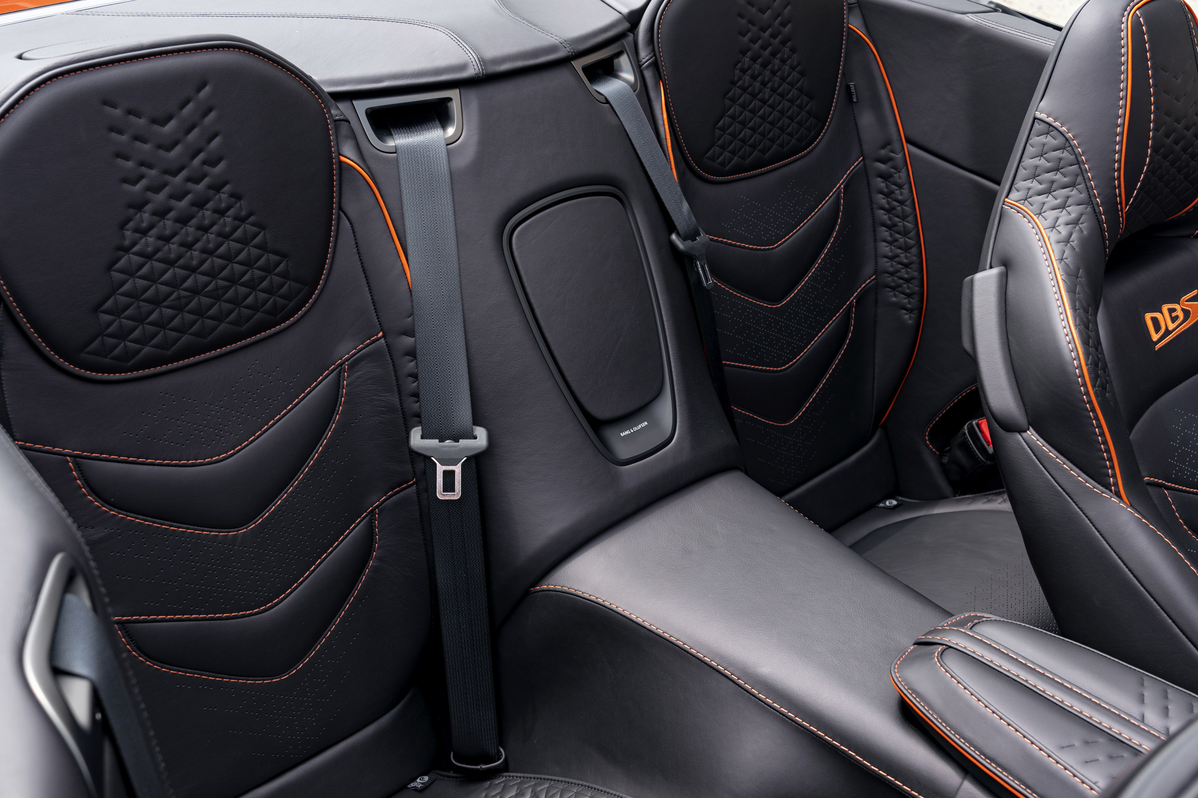 Aston Martin DBS Superleggera Volante rear seats