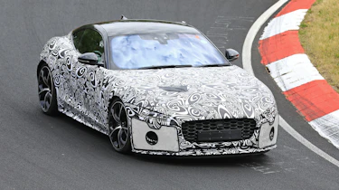 Jaguar F-type facelift spied front