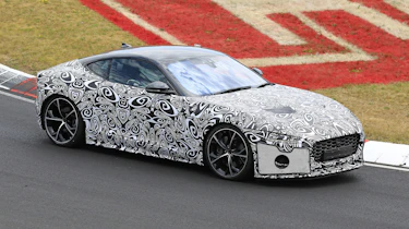 Jaguar F-type facelift spied front three quarters