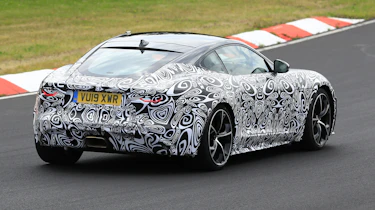 Jaguar F-type facelift spied rear three quarters 2
