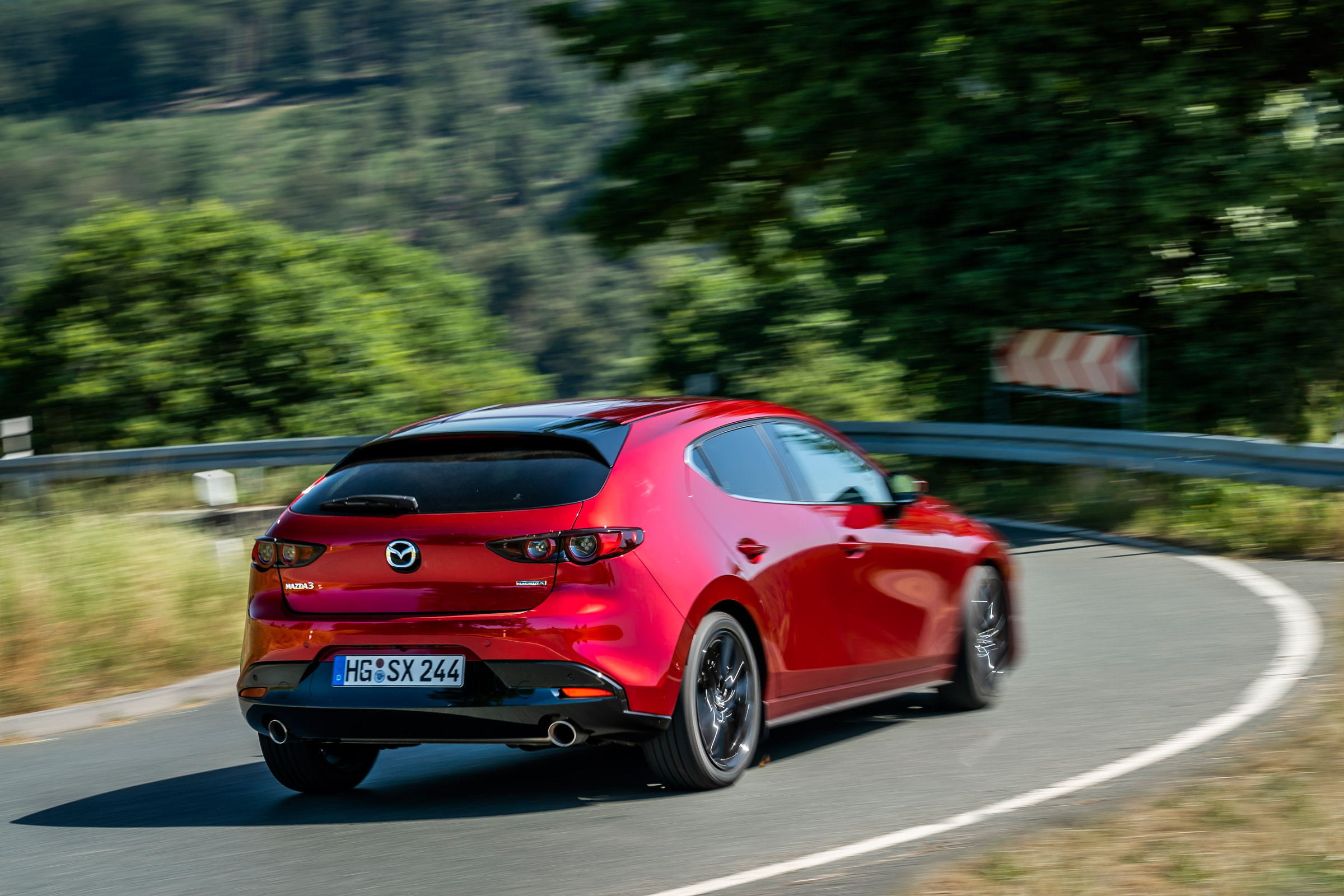 New Mazda 3 Skyactiv-X 2019 review rear corner