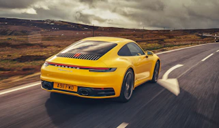 Porsche 911 Carrera 4S road rear