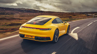 Porsche 911 Carrera 4S road rear