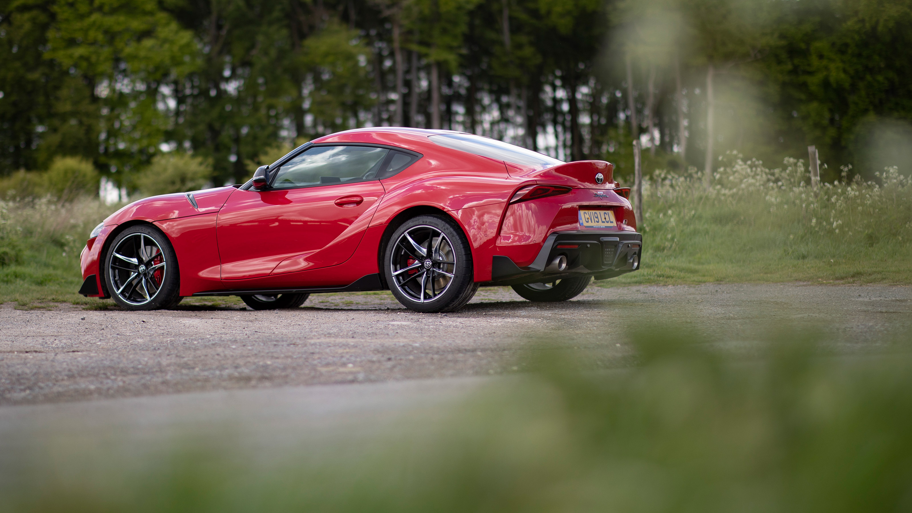 Toyota GR Supra review red DE - rear