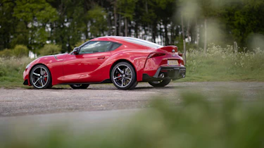 Toyota GR Supra review red DE - rear