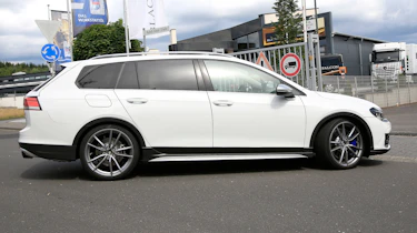 Golf R Estate 2020 spied - side