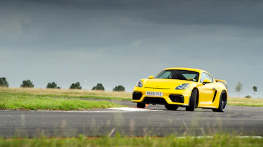 Porsche 718 Cayman GT4 cornering