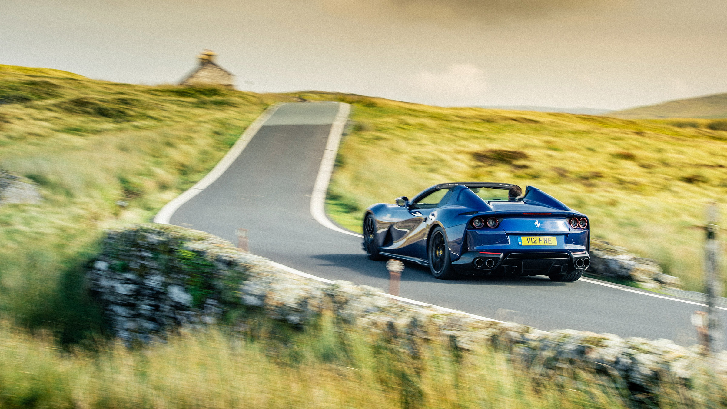 Ferrari 812 GTS TDF blue - rear quarter