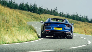 Ferrari 812 GTS TDF blue - rear action