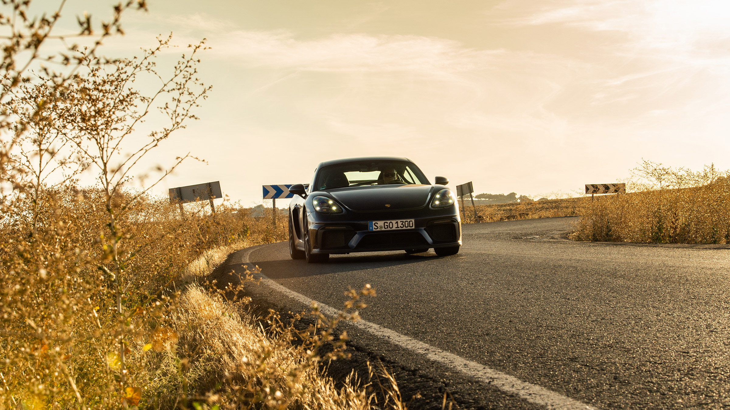 Porsche 718 Cayman GT4 cornering