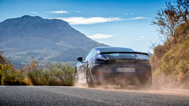 Porsche 718 Cayman GT4 rear action