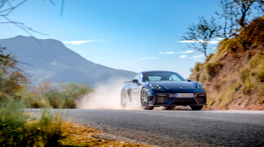 Porsche 718 Cayman GT4 front action