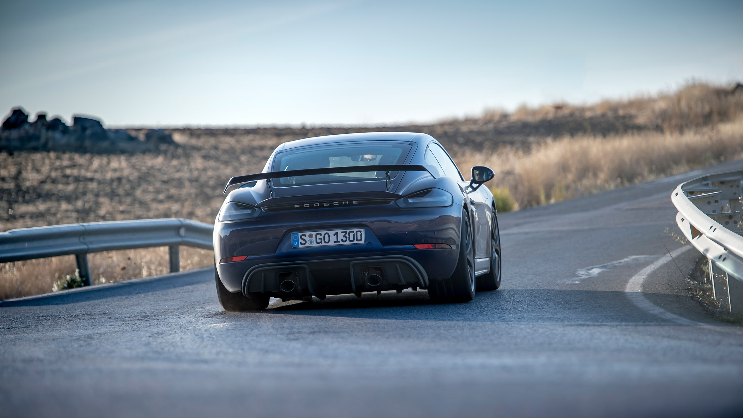 Porsche 718 Cayman GT4 rear action