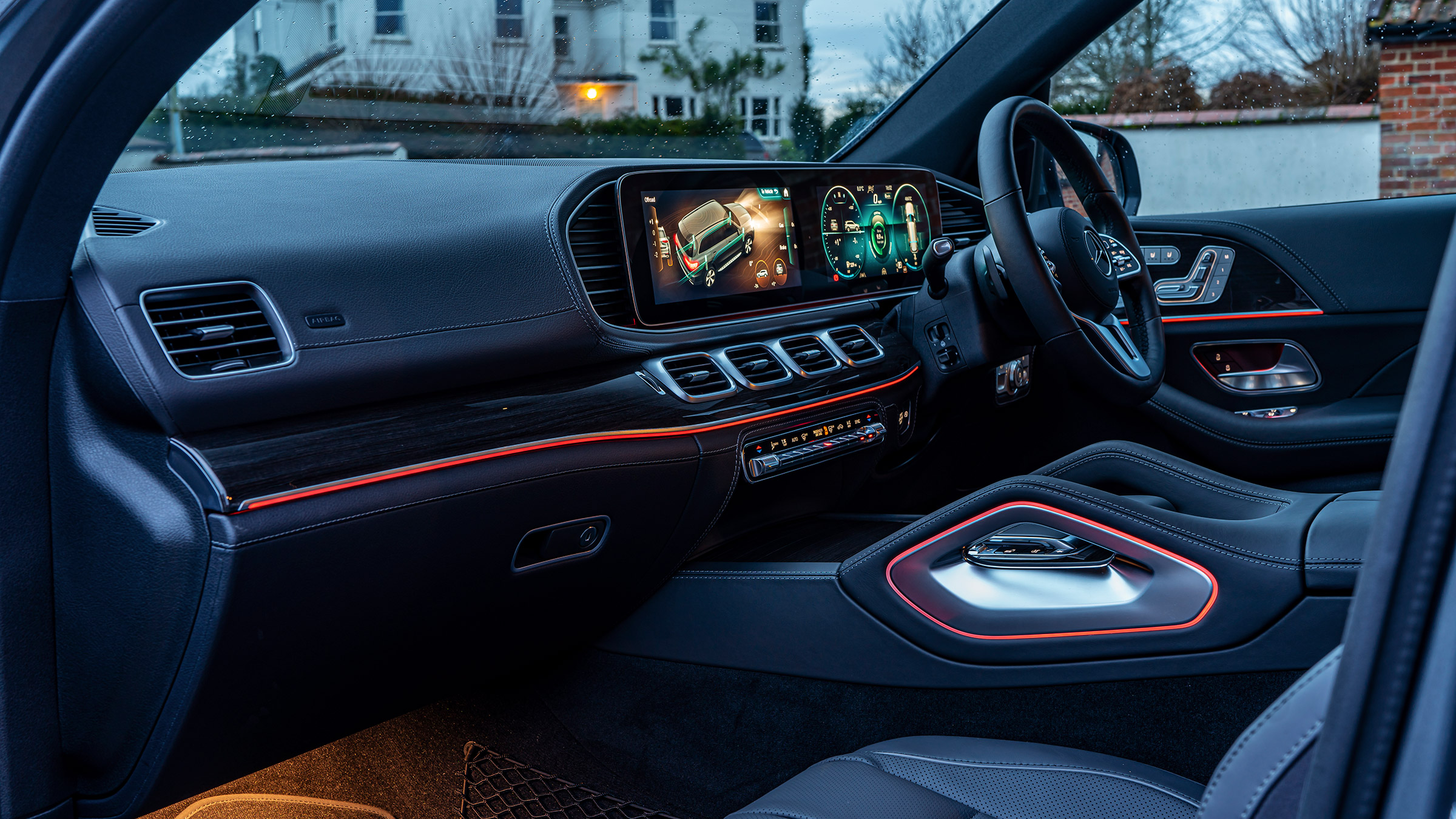 Mercedes GLS400d UK drive - cabin