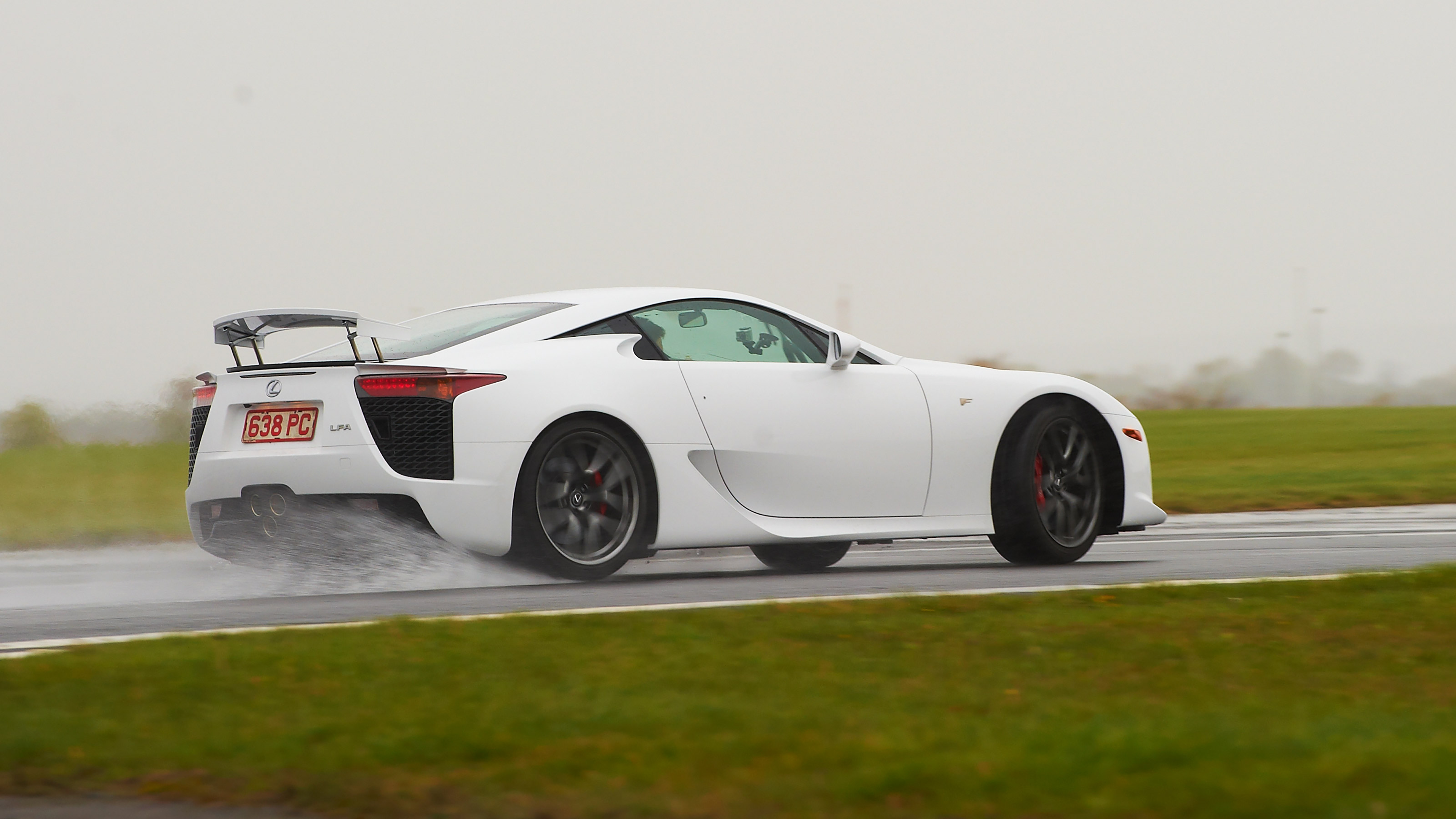 Lexus LFA white drift