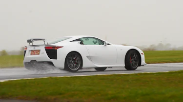 Lexus LFA white drift