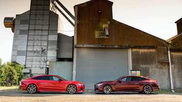 Audi RS7 vs M8 Comp GC - side static