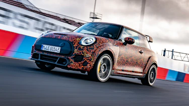 All-electric Mini John Cooper Works front 3/4