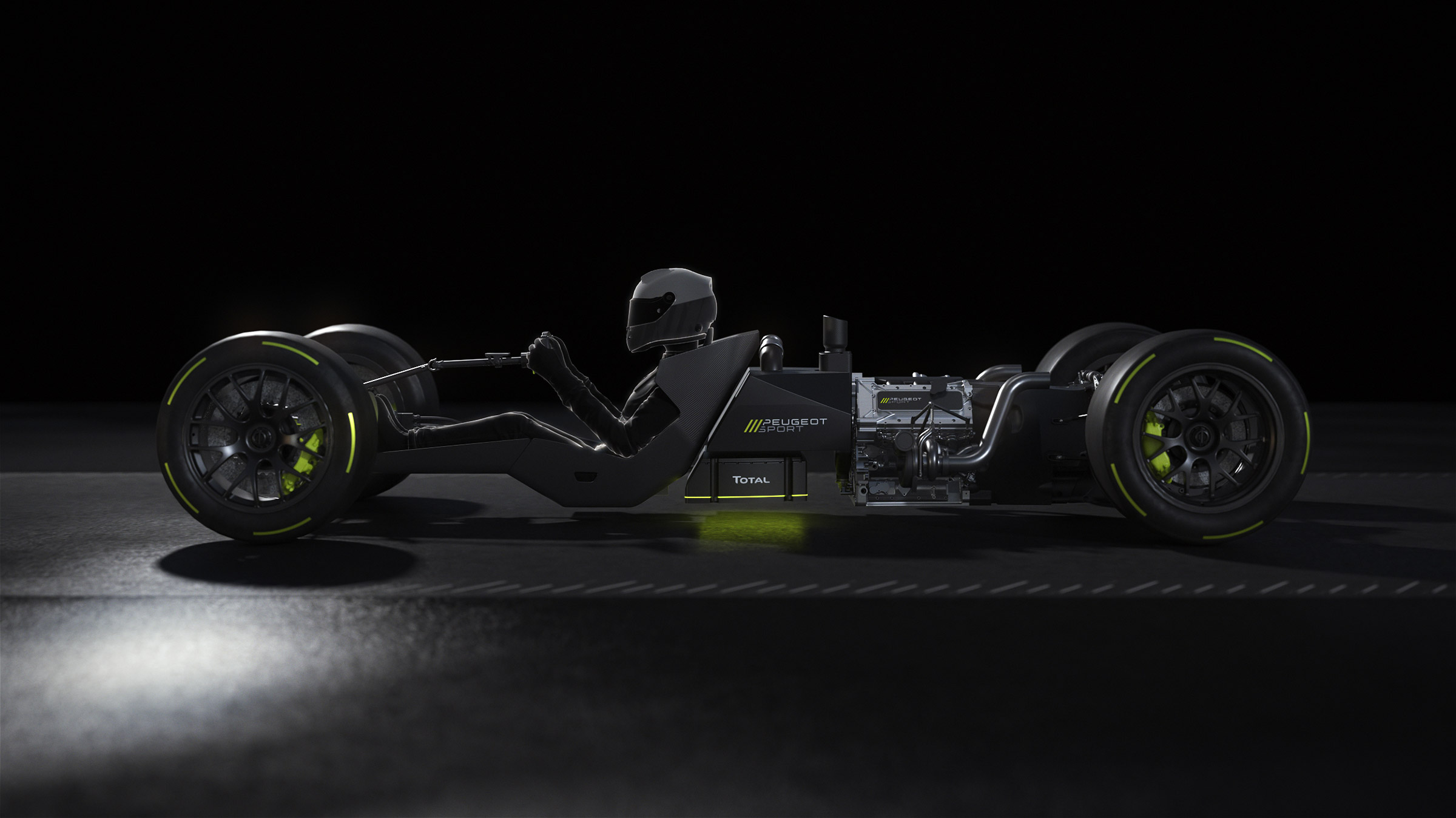 Peugeot Sport Hybrid4 500kW - powertrain silhouette 
