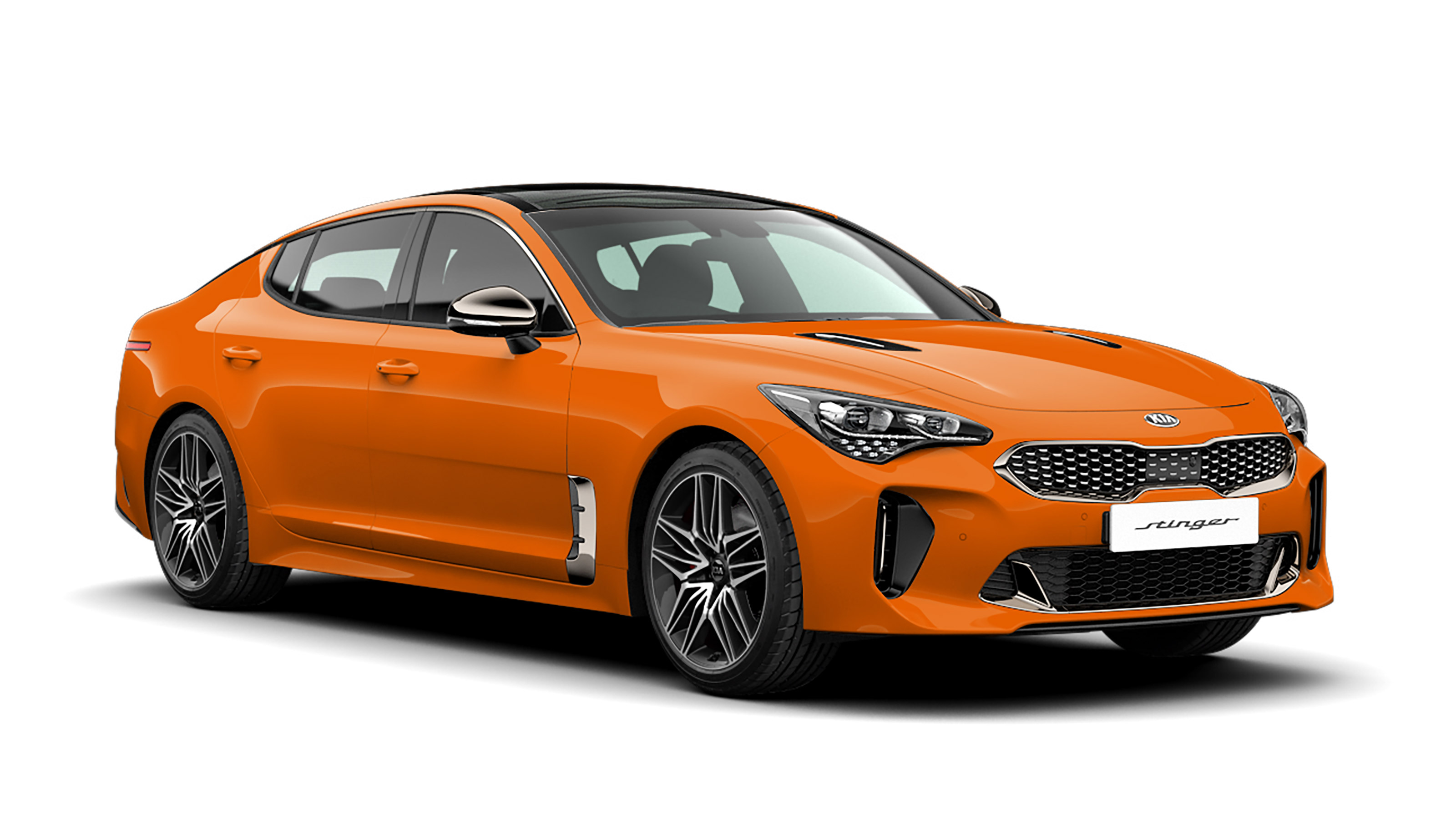 2021 Kia Stinger orange front