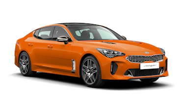 2021 Kia Stinger orange front