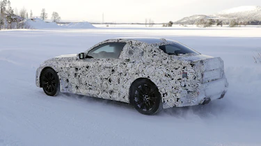 2022 BMW M2 spied rear quarter