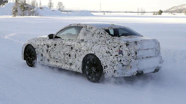2022 BMW M2 spied rear quarter