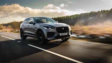 Jaguar F Pace 2021 review - P400 front tracking