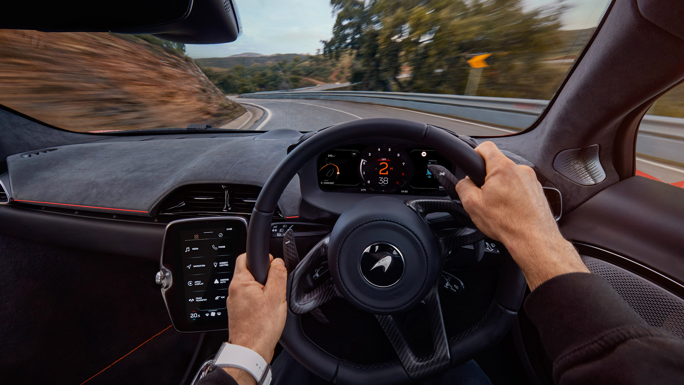 McLaren Artura revealed - orange driving