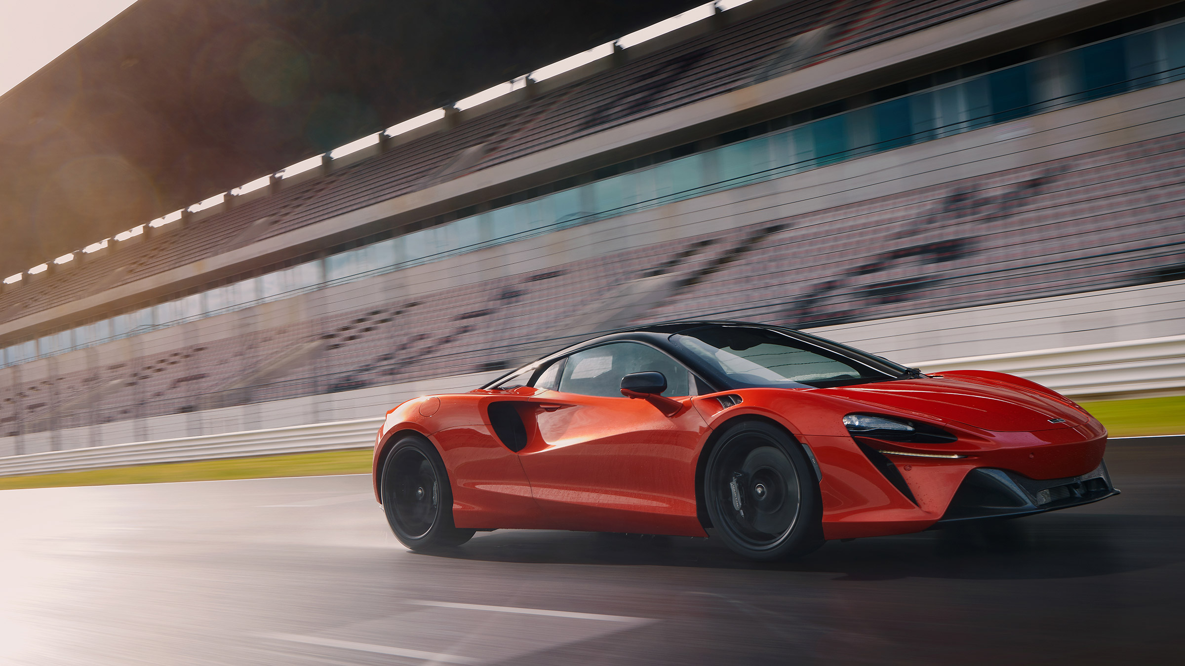 McLaren Artura revealed - orange track front