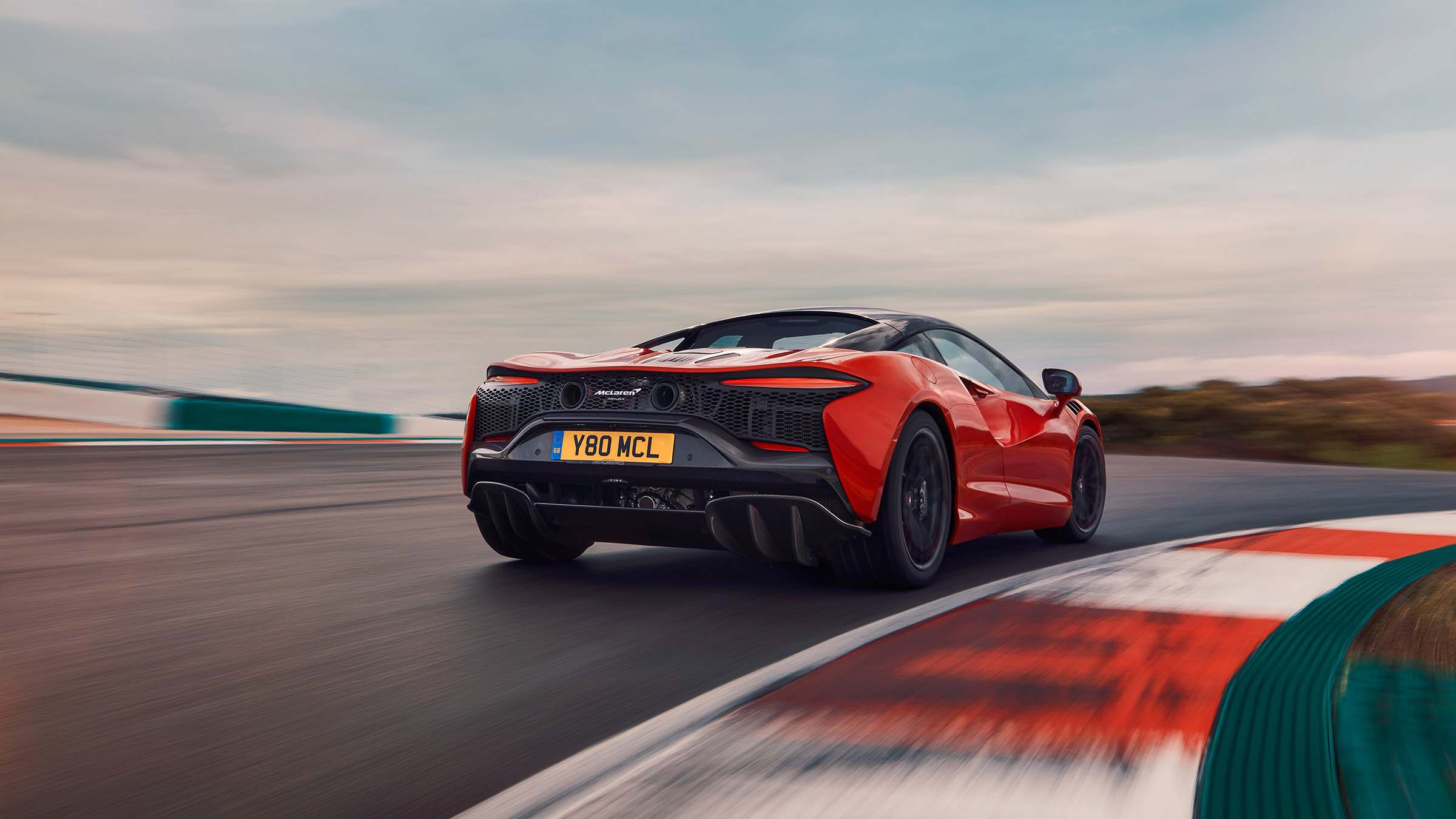 McLaren Artura revealed - orange rear tracking