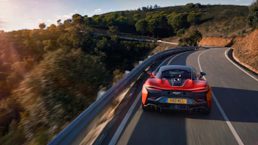 McLaren Artura revealed - orange rear high tracking