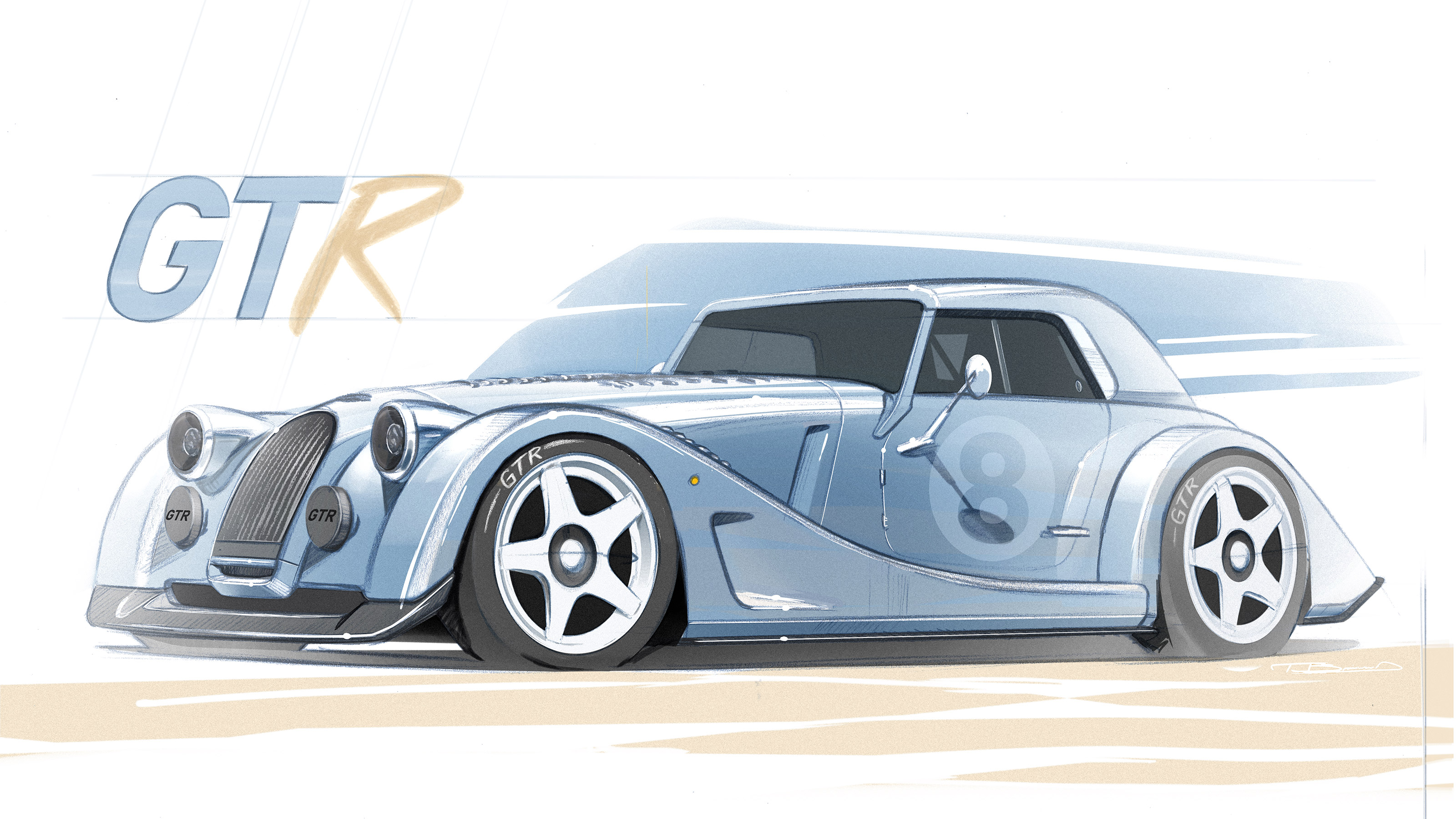 Morgan Plus 8 GTR front