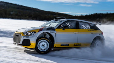 Audi A1 Quattro WRC2 rally car - side