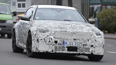 2022 BMW M2 spied road front quarter