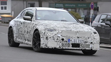 2022 BMW M2 spied road front quarter